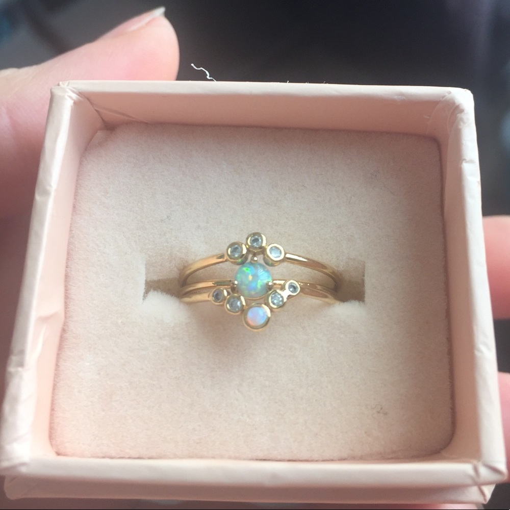 Opal Stacking Ring Set - image 1